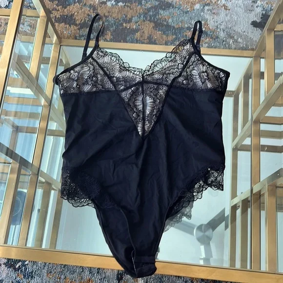 sexy tummy control lingerie Sheer Mesh Tummy Control Bodysuit | Thong Back